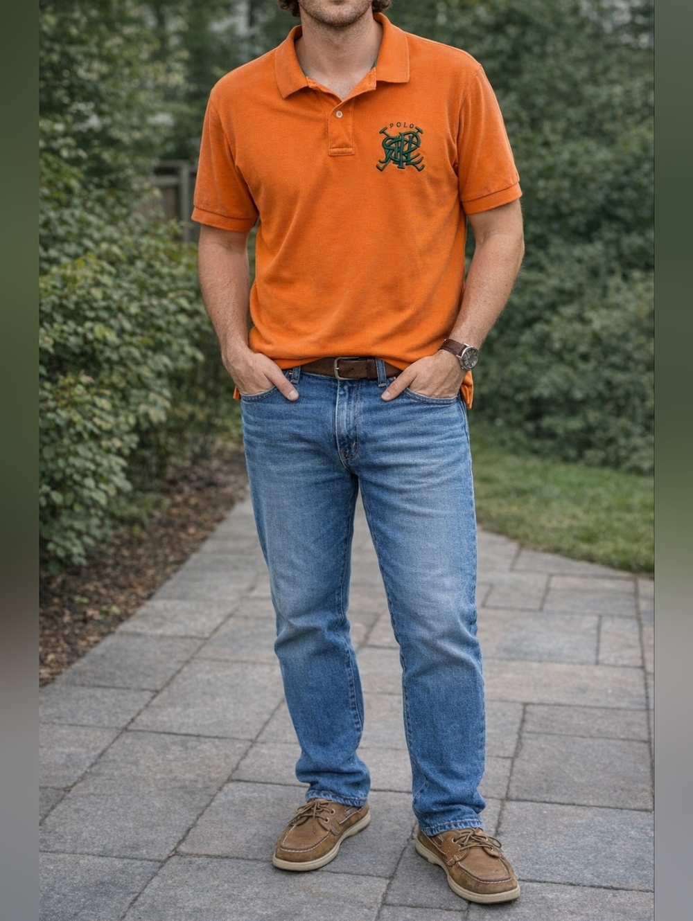 Polo Ralph Lauren Orange Polo Shirt XL | Casual Classic Cotton Preppy Style